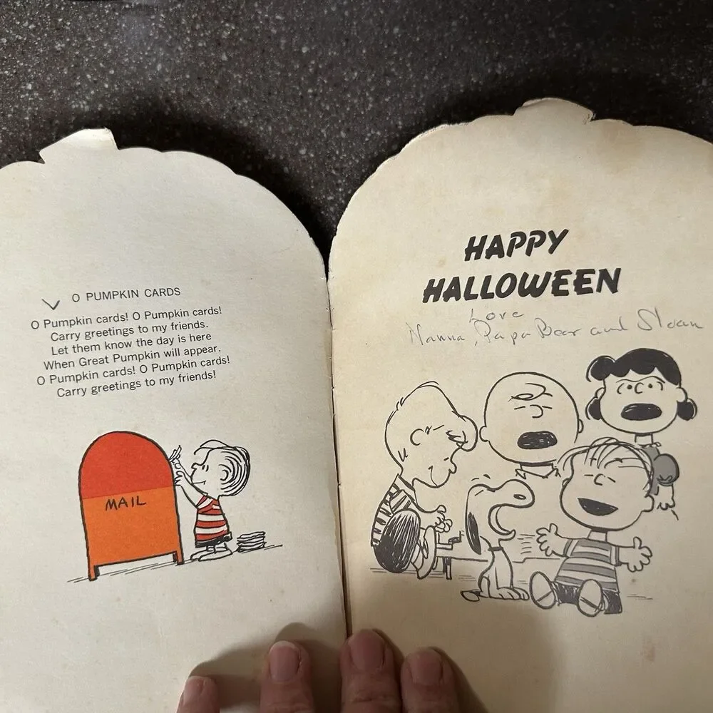 Peanuts Halloween Lot – 2011 Trick or Treat Tin + Vintage Pumpkin Carols Book